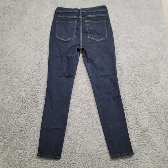 Old Navy Jeans Womens 12 Blue‎ Denim Rockstar Super Skin Mid Rise Pockets Casual - Picture 3 of 11